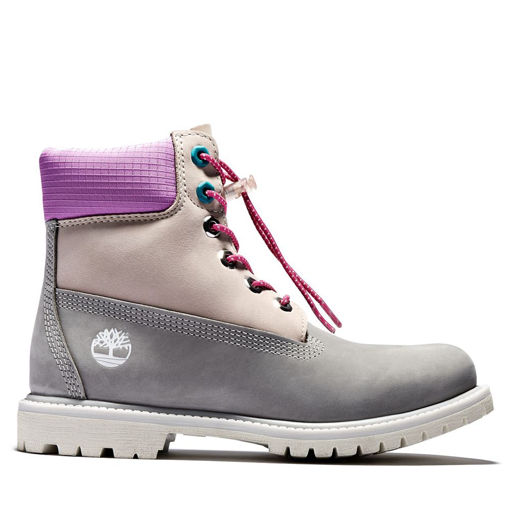 Botas Feminino - Timberland 6-Inch Premium Impermeavel - SIKDZ5028 - Cinzentas